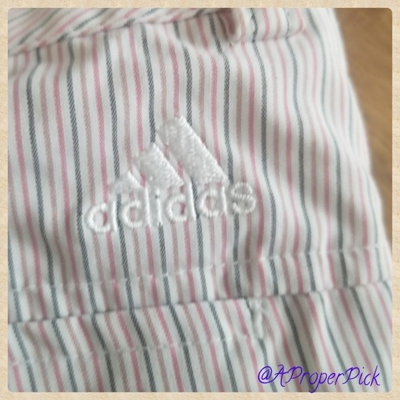 Adidas NWOT Striped Climalite Bermuda Shorts - Picture 3 of 5